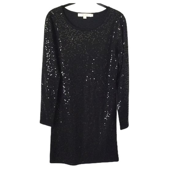 reiss black sequin dress REISS Josephine Fringe Sequin Sheer Mini Dress